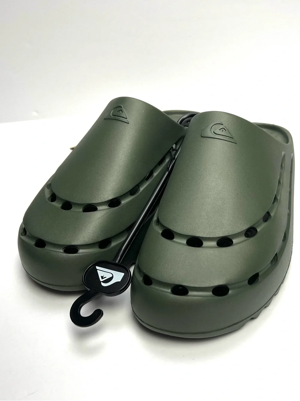 Quiksilver Cloudbreak Clog Slide Sandals Mens Size 12 Olive Green Arm